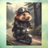 ハムスターバイクもしくは自転車に乗る人 ウィンドウサイン (シート3)