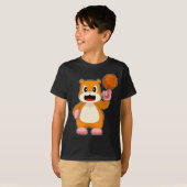 ハムスターバスケットボール選手バスケットボール Tシャツ (正面フル)