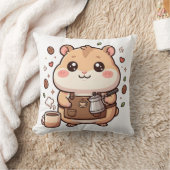 ハムスターバリスタスローピロー クッション (ブランケット)