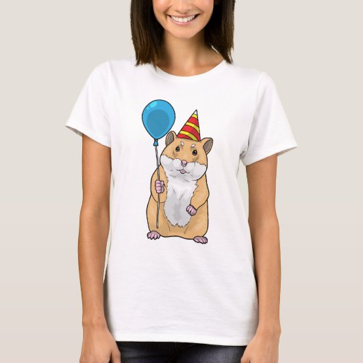 ハムスターバースデーバルーン Tシャツ (正面)