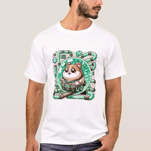 ハムスターパイロットを未来的に Tシャツ (正面)