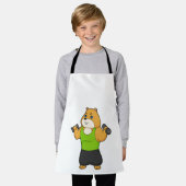 ハムスターフィットネスダンベル エプロン (着用した状態)