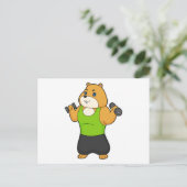 ハムスターフィットネスダンベル ポストカード (スタンド正面)