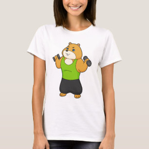 ハムスターフィットネスダンベル Tシャツ