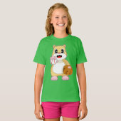 ハムスターベースボールグローブ Tシャツ (正面フル)