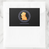 ハムスターホイールかわいいかわいい齧歯動物ギフト 長方形シール (バッグ)