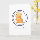 ハムスターホイール カード (黄色い花)