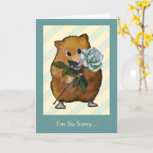 ハムスターホワイトローズの…ごめんなさい カード (黄色い花)