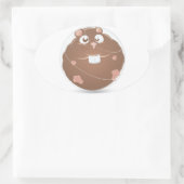 ハムスターボール 楕円形シール (バッグ)