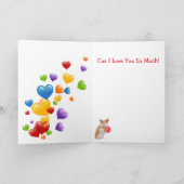 ハムスターマウスバルーンハートバレンタインデー シーズンカード (内部)