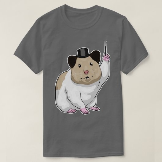 ハムスターマジシャン魔法杖 Tシャツ (デザイン正面)