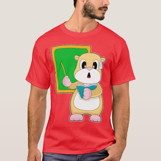 ハムスター先生黒板スクール Tシャツ (正面)