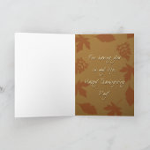 ハムスター及び秋の葉-感謝祭カード シーズンカード (内部)