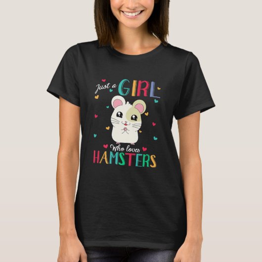 ハムスター好きな女の子 Tシャツ (正面)