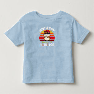 ハムスター好きな少年 トドラーTシャツ