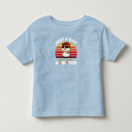 ハムスター好きな少年 トドラーTシャツ (正面)