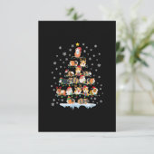 ハムスター好きのクリスマスツリーギニア豚のプレゼント 出欠カード (スタンド正面)