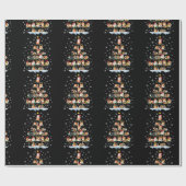 ハムスター好きのクリスマスツリーモルモットの贈り物 ラッピングペーパー (フラット)