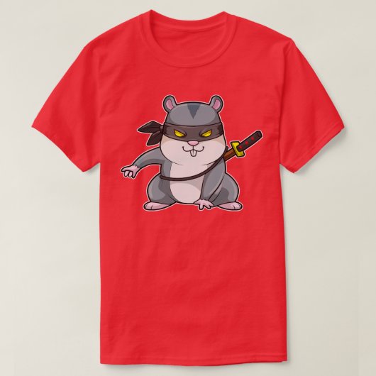 ハムスター忍者武術アーツ Tシャツ (デザイン正面)