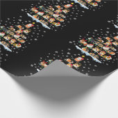 ハムスター恋人クリスマスツリーギニアピッグギフト ラッピングペーパー (角)