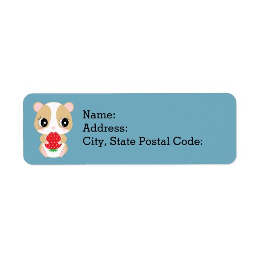 ハムスター愛ストロベリーバイポケット*ラウンジ ラベル (正面)