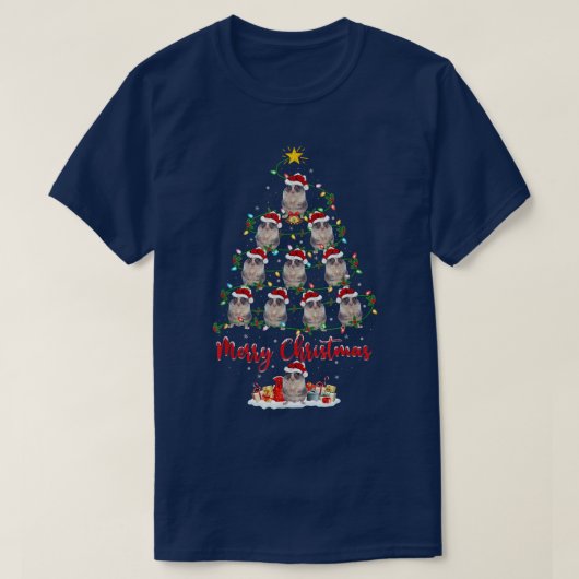ハムスター愛好家のためのサンタハムスタークリスマス Tシャツ (デザイン正面)