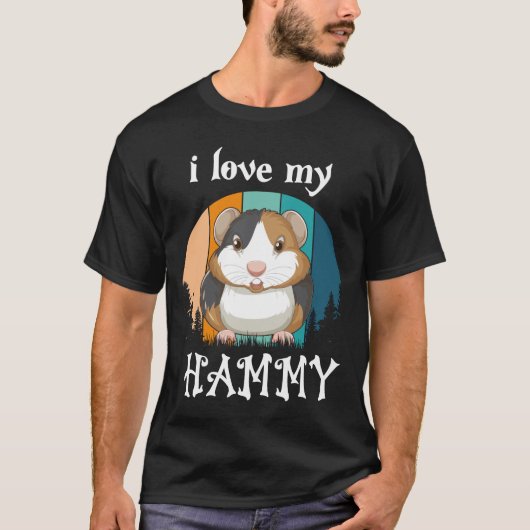 ハムスター愛好家のためのハミーTシャツが大好きTシャツ Tシャツ (正面)