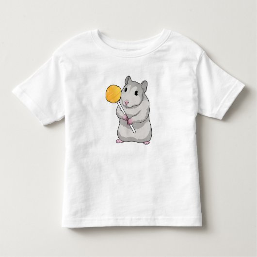 ハムスター棒つきキャンデー トドラーTシャツ (正面)