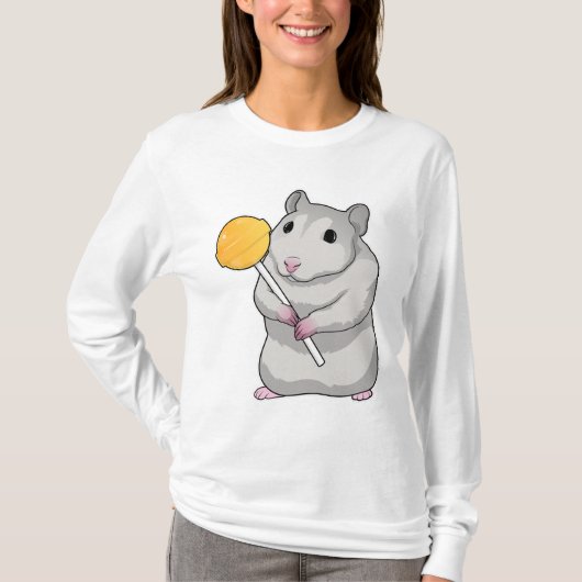 ハムスター棒つきキャンデー Tシャツ (正面)