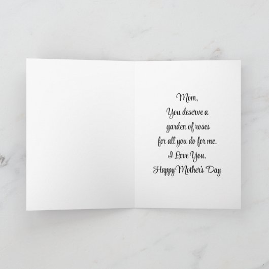 ハムスター母の日の挨拶状 カード (内部)