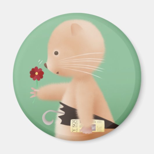 ハムスター氏は会社に行く マグネット (正面)