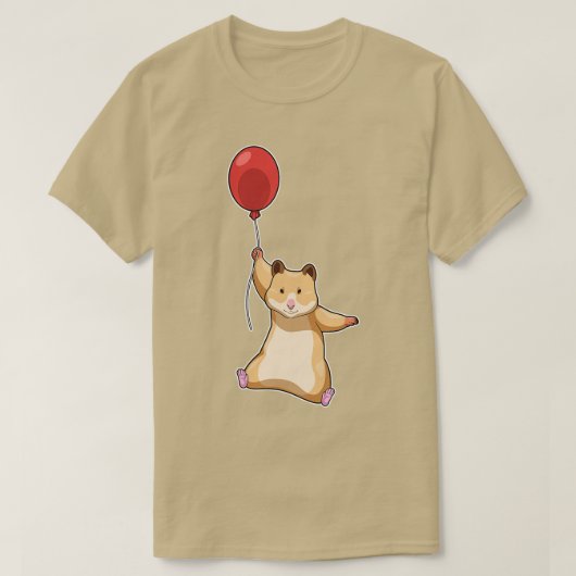 ハムスター気球 Tシャツ (デザイン正面)