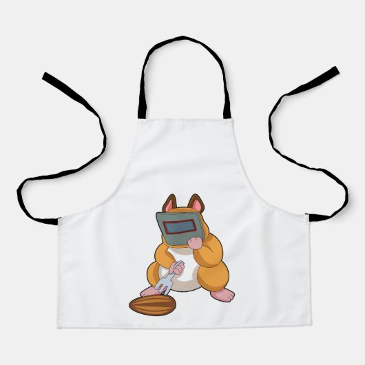 ハムスター溶接工.PNG エプロン (正面)
