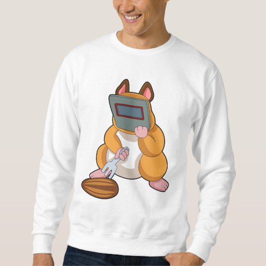ハムスター溶接工.PNG スウェットシャツ (正面)