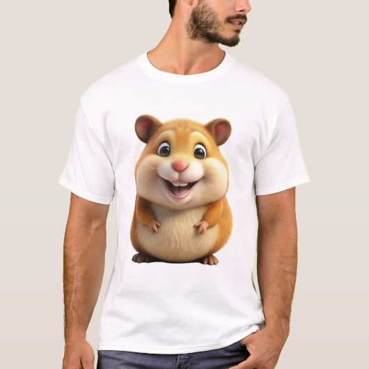 ハムスター漫画Tシャツ | かわいい動物のグラフィックT Tシャツ (正面)