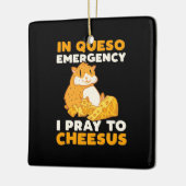 ハムスター私祈がチーズに セラミックオーナメント (左)