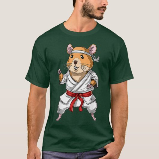 ハムスター空手忍者柔術テコンド Tシャツ (正面)