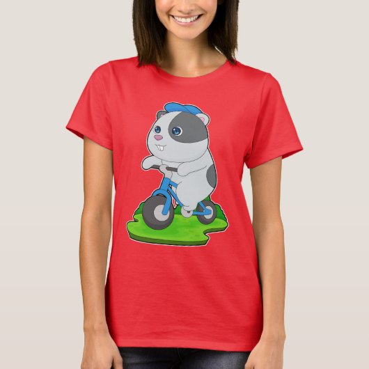 ハムスター自転車 Tシャツ (正面)