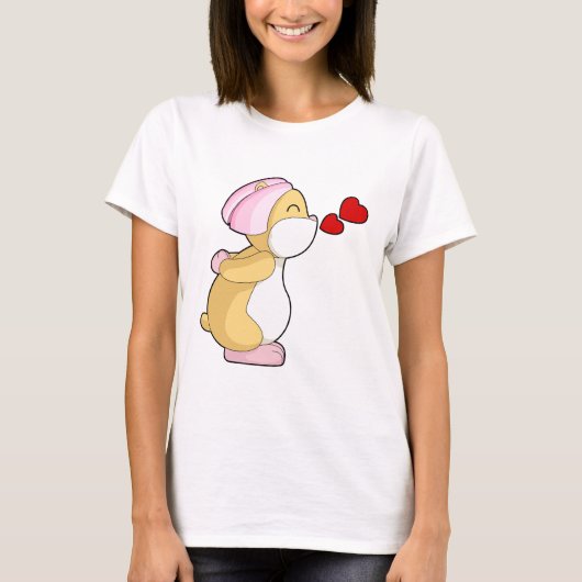 ハムスター花嫁ベールウェディング Tシャツ (正面)