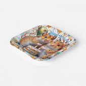 ハムスター誕生日パーティー ペーパープレート (傾斜あり)