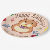 ハムスター誕生日プールパーティー ペーパープレート (アングル)