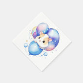 ハムスター誕生日 スタンダードカクテルナプキン (角)