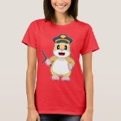 ハムスター警官警棒 Tシャツ (正面)