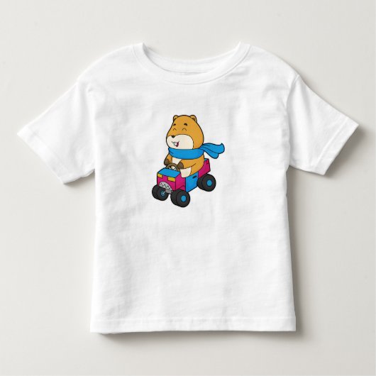 ハムスター車 トドラーTシャツ (正面)