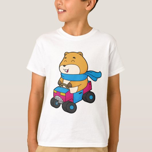 ハムスター車 Tシャツ (正面)