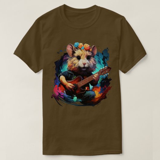 ハムスター遊のギター Tシャツ (デザイン正面)