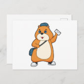 ハムスター郵便配達便 ポストカード (正面/裏面)