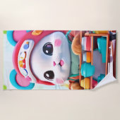 ハムスター配信ヒーロー ビーチタオル (正面)