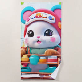 ハムスター配信ヒーロー ビーチタオル