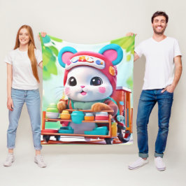 ハムスター配信ヒーロー フリースブランケット